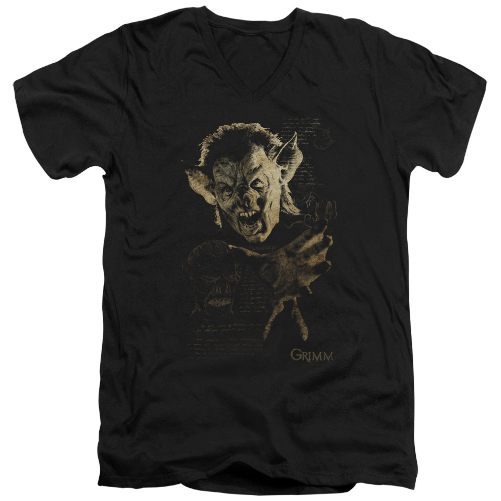 AN OFFCIALLY LICENSED GRIMM MURCIELAGO MEN'S V-NECK T-SHIRT BLACK