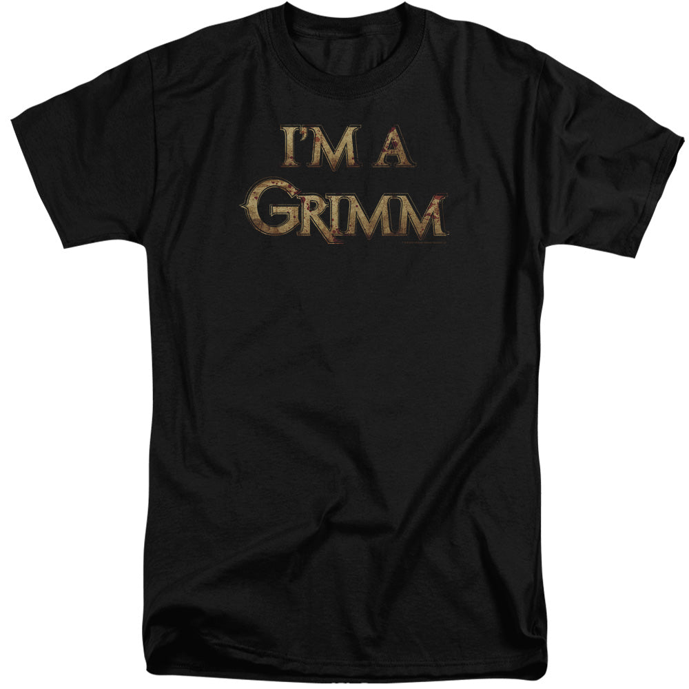 AN OFFCIALLY LICENSED GRIMM IM A GRIMM MEN'S TALL FIT T-SHIRT BLACK