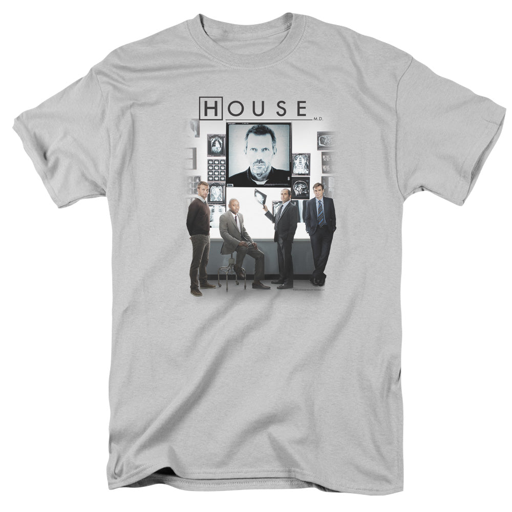 AN OFFCIALLY LICENSED HOUSE THE CAST MEN'S REGULAR FIT T-SHIRT SILVER
