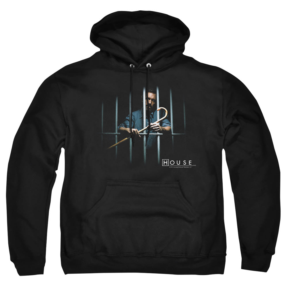 AN OFFCIALLY LICENSED HOUSE BEHIND BARS ADULT UNISEX PULLOVER HOODIE BLACK