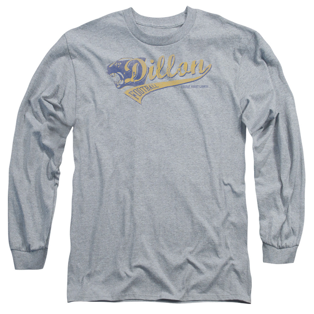 AN OFFCIALLY LICENSED FRIDAY NIGHT LIGHTS TEAM SPIRIT MEN'S LONG SLEEVE T-SHIRT ATHLETIC HEATHER