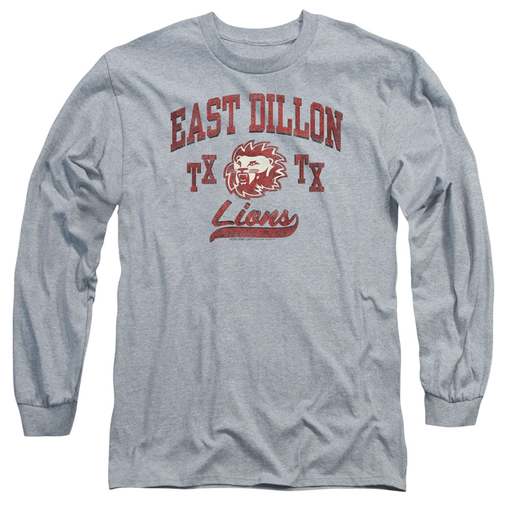 AN OFFCIALLY LICENSED FRIDAY NIGHT LIGHTS ATHLETIC LIONS MEN'S LONG SLEEVE T-SHIRT ATHLETIC HEATHER