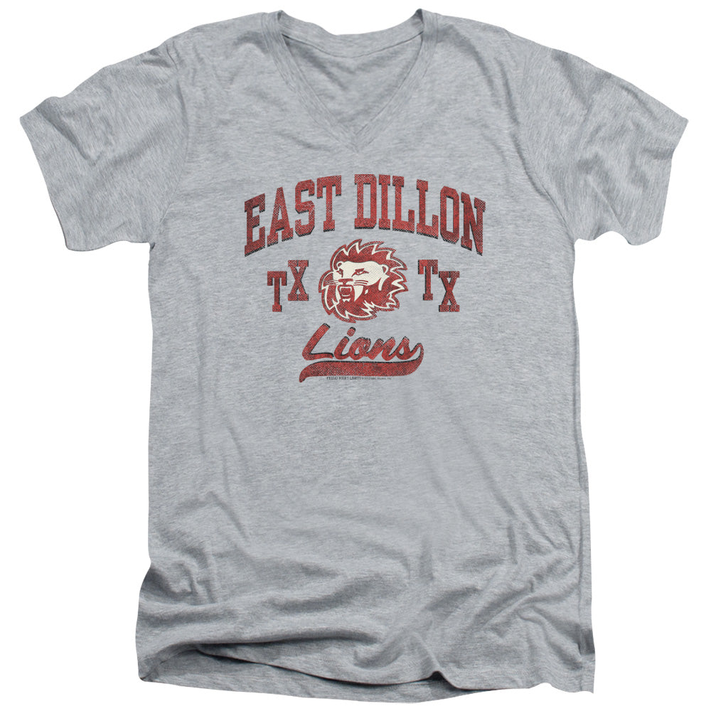 AN OFFCIALLY LICENSED FRIDAY NIGHT LIGHTS ATHLETIC LIONS MEN'S V-NECK T-SHIRT ATHLETIC HEATHER