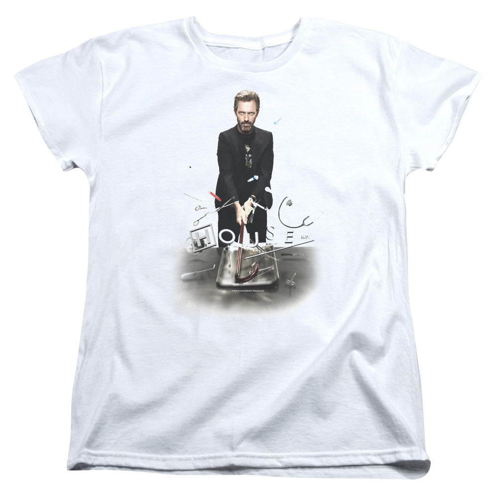 AN OFFCIALLY LICENSED HOUSE HIT IT WOMEN'S REGULAR FIT T-SHIRT WHITE