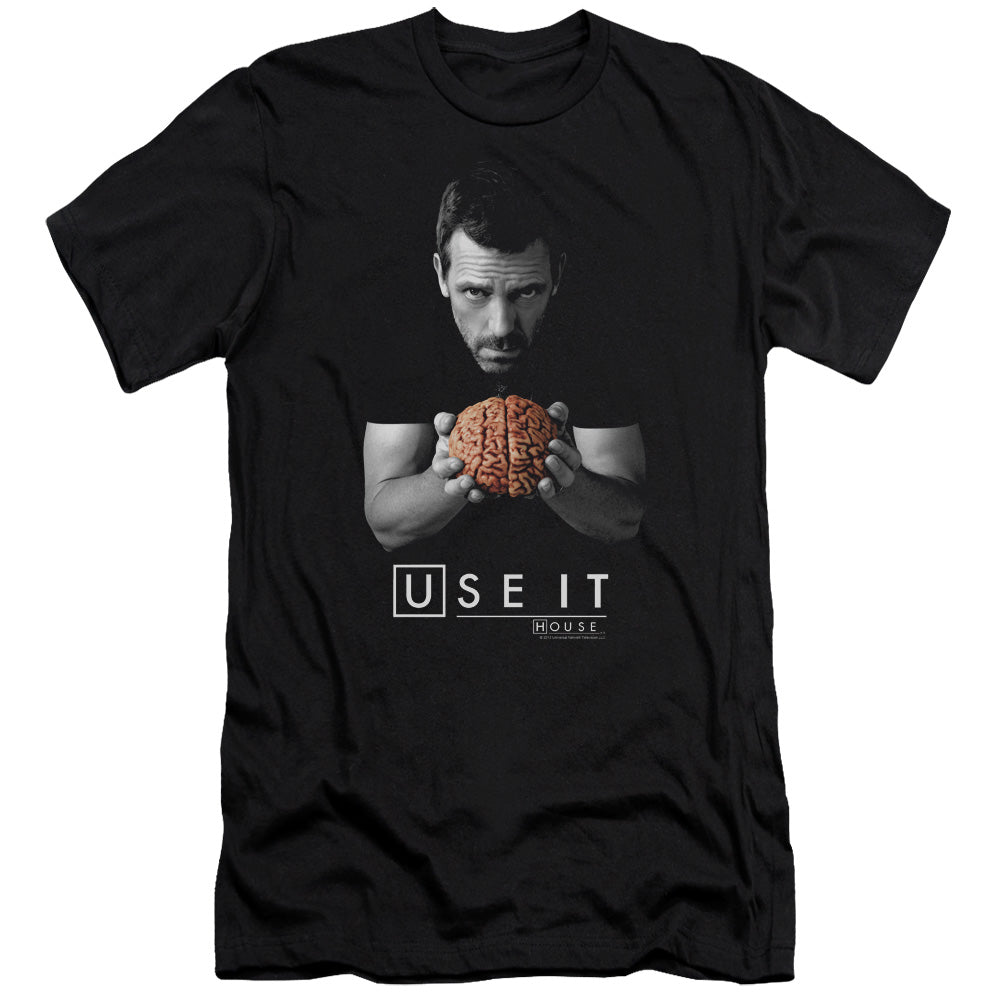 AN OFFCIALLY LICENSED HOUSE USE IT MEN'S PREMIUM SLIM FIT T-SHIRT BLACK
