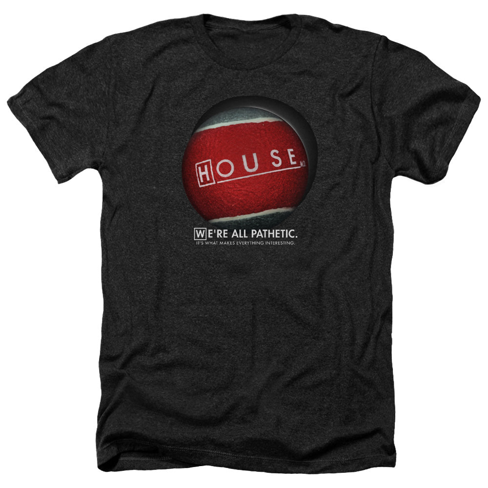 AN OFFCIALLY LICENSED HOUSE THE BALL MEN'S HEATHER T-SHIRT CHARCOAL