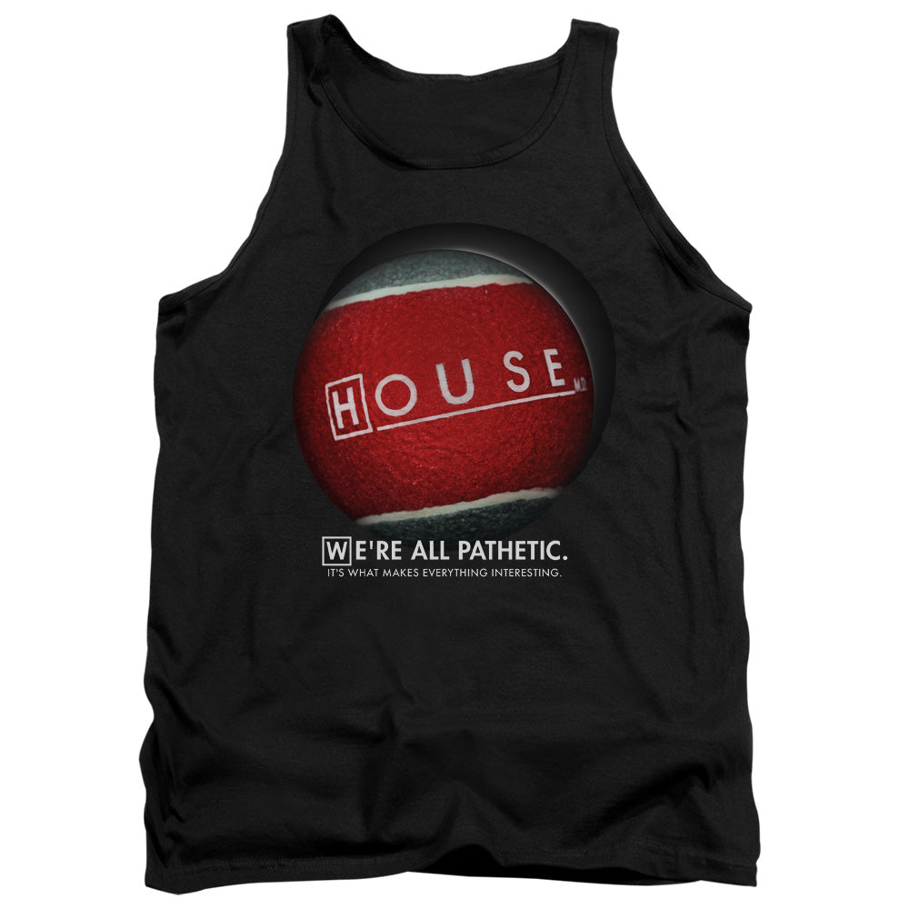 AN OFFCIALLY LICENSED HOUSE THE BALL ADULT UNISEX TANK TOP BLACK