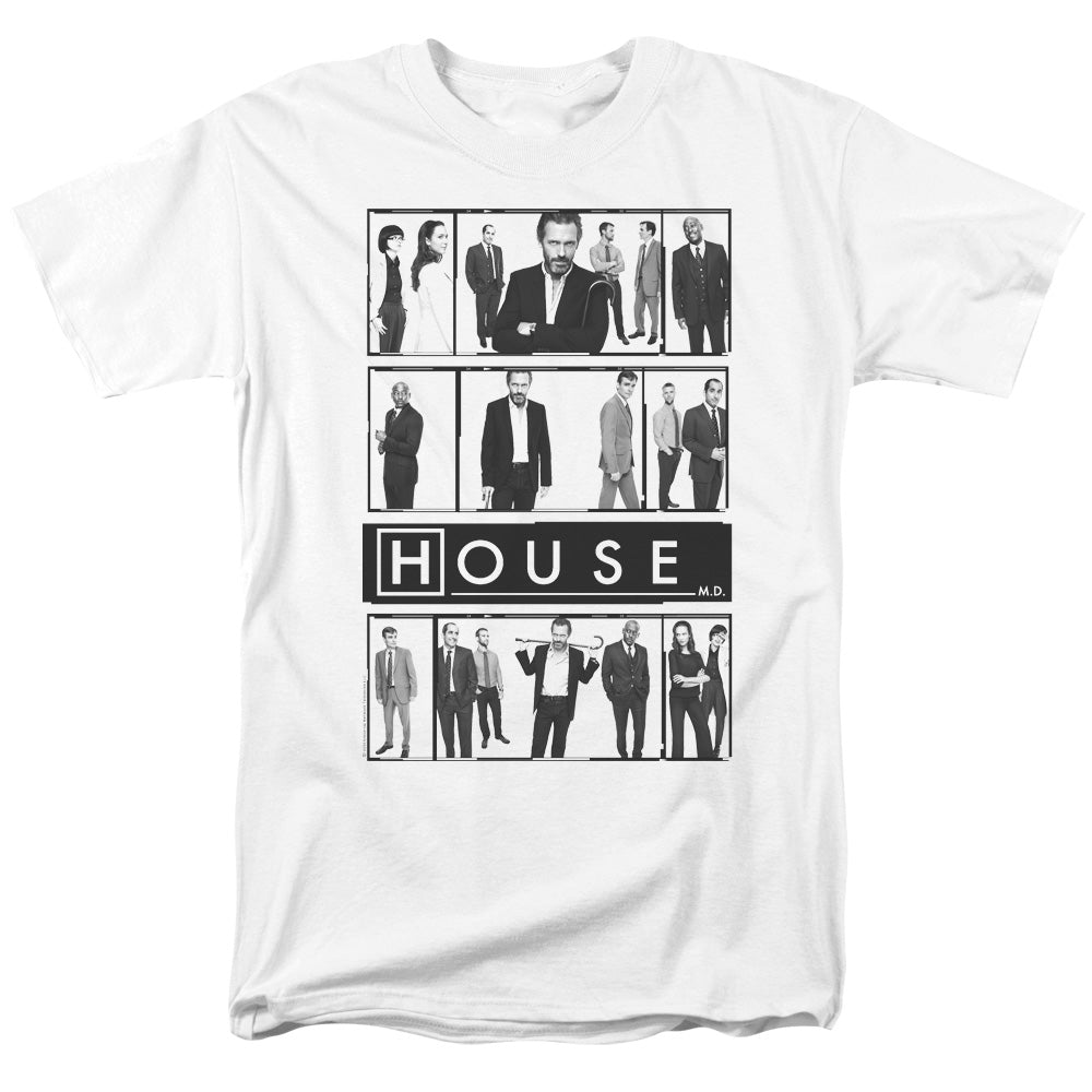 AN OFFCIALLY LICENSED HOUSE FILM MEN'S REGULAR FIT T-SHIRT WHITE
