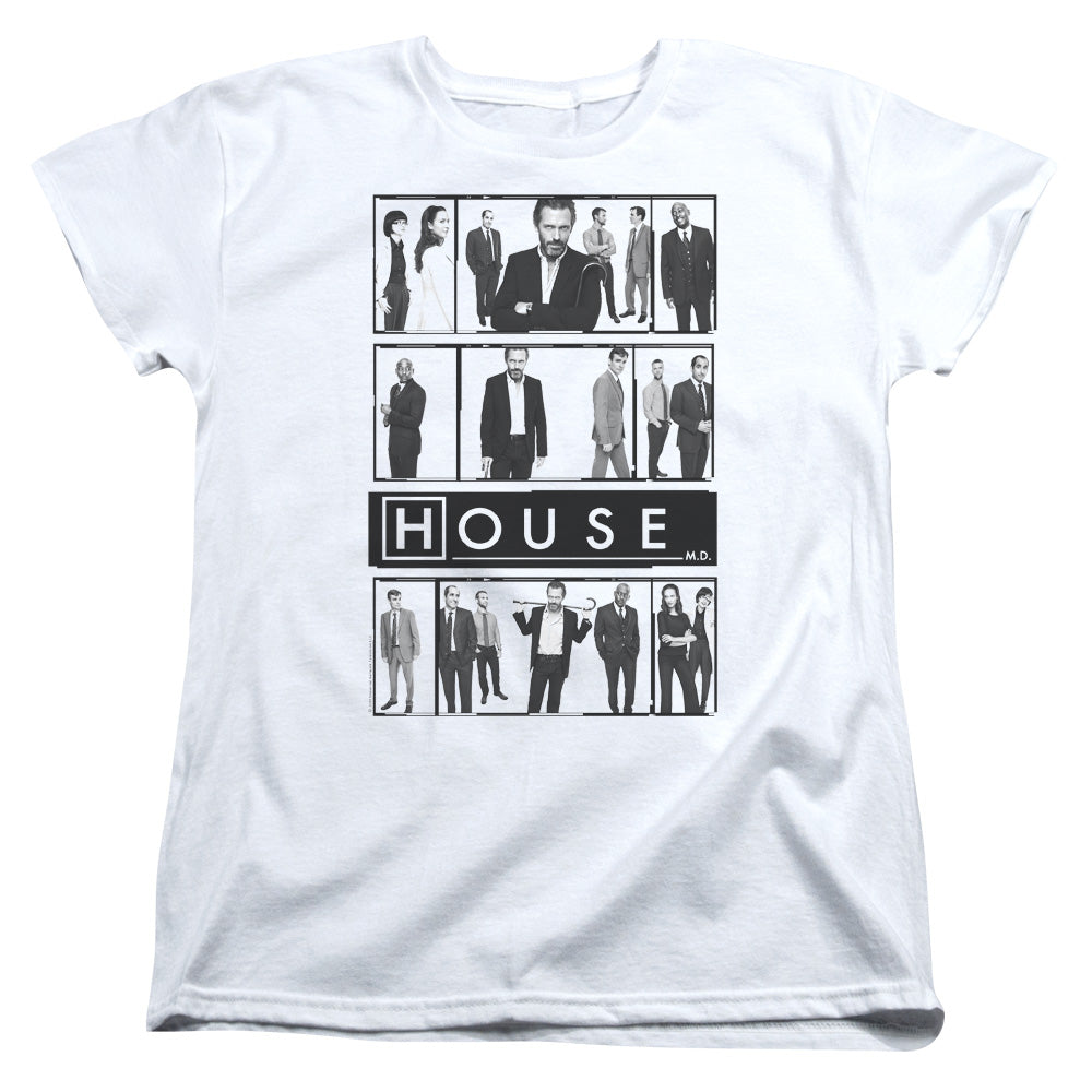 AN OFFCIALLY LICENSED HOUSE FILM WOMEN'S REGULAR FIT T-SHIRT WHITE