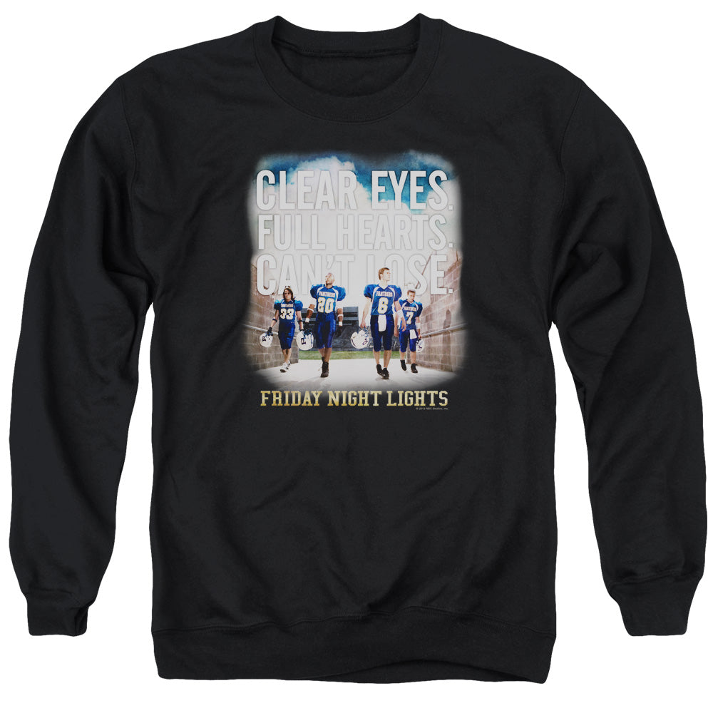 AN OFFCIALLY LICENSED FRIDAY NIGHT LIGHTS MOTIVATED ADULT UNISEX CREWNECK SWEATSHIRT BLACK