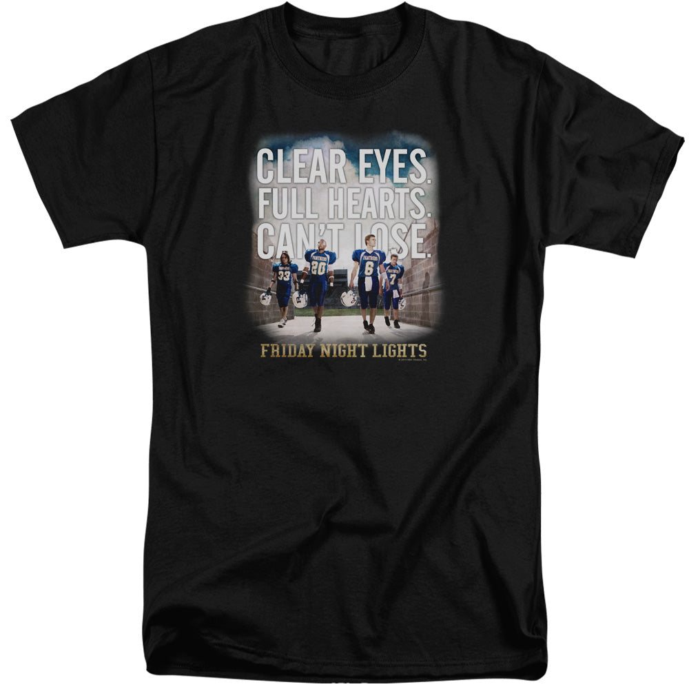 AN OFFCIALLY LICENSED FRIDAY NIGHT LIGHTS MOTIVATED MEN'S TALL FIT T-SHIRT BLACK