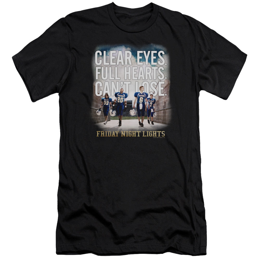 AN OFFCIALLY LICENSED FRIDAY NIGHT LIGHTS MOTIVATED MEN'S PREMIUM SLIM FIT T-SHIRT BLACK