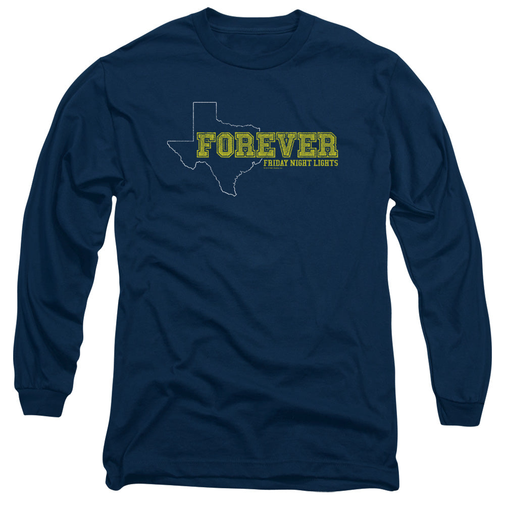 AN OFFCIALLY LICENSED FRIDAY NIGHT LIGHTS TEXAS FOREVER MEN'S LONG SLEEVE T-SHIRT NAVY