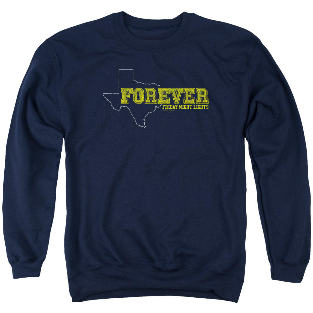 AN OFFCIALLY LICENSED FRIDAY NIGHT LIGHTS TEXAS FOREVER ADULT UNISEX CREWNECK SWEATSHIRT NAVY