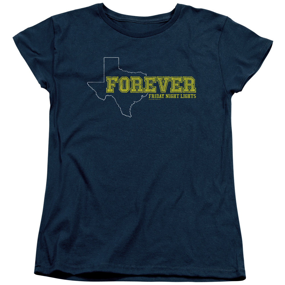 AN OFFCIALLY LICENSED FRIDAY NIGHT LIGHTS TEXAS FOREVER WOMEN'S REGULAR FIT T-SHIRT NAVY
