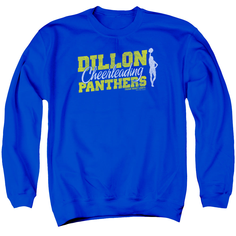 AN OFFCIALLY LICENSED FRIDAY NIGHT LIGHTS CHEER SQUAD ADULT UNISEX CREWNECK SWEATSHIRT ROYAL