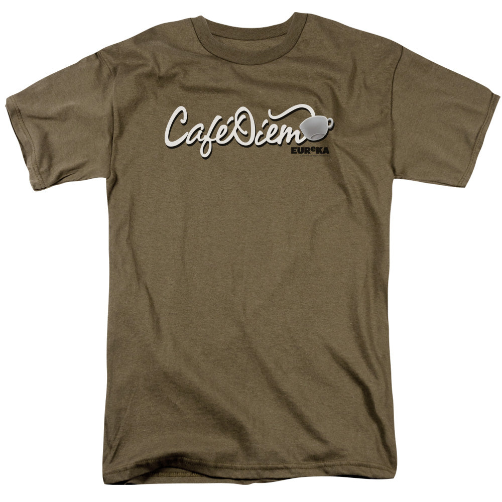 AN OFFCIALLY LICENSED EUREKA CAFÃƑƒâ‚¬Â° DIEM MEN'S REGULAR FIT T-SHIRT SAFARI GREEN