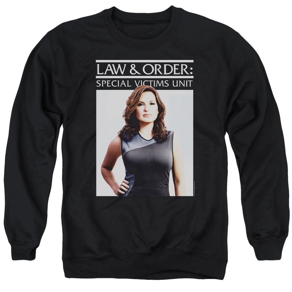 AN OFFCIALLY LICENSED LAW AND ORDER SVU BEHIND CLOSED DOORS ADULT UNISEX CREWNECK SWEATSHIRT BLACK