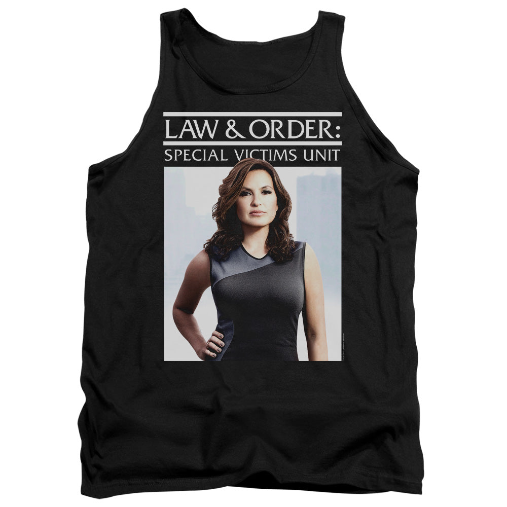 AN OFFCIALLY LICENSED LAW AND ORDER SVU BEHIND CLOSED DOORS ADULT UNISEX TANK TOP BLACK