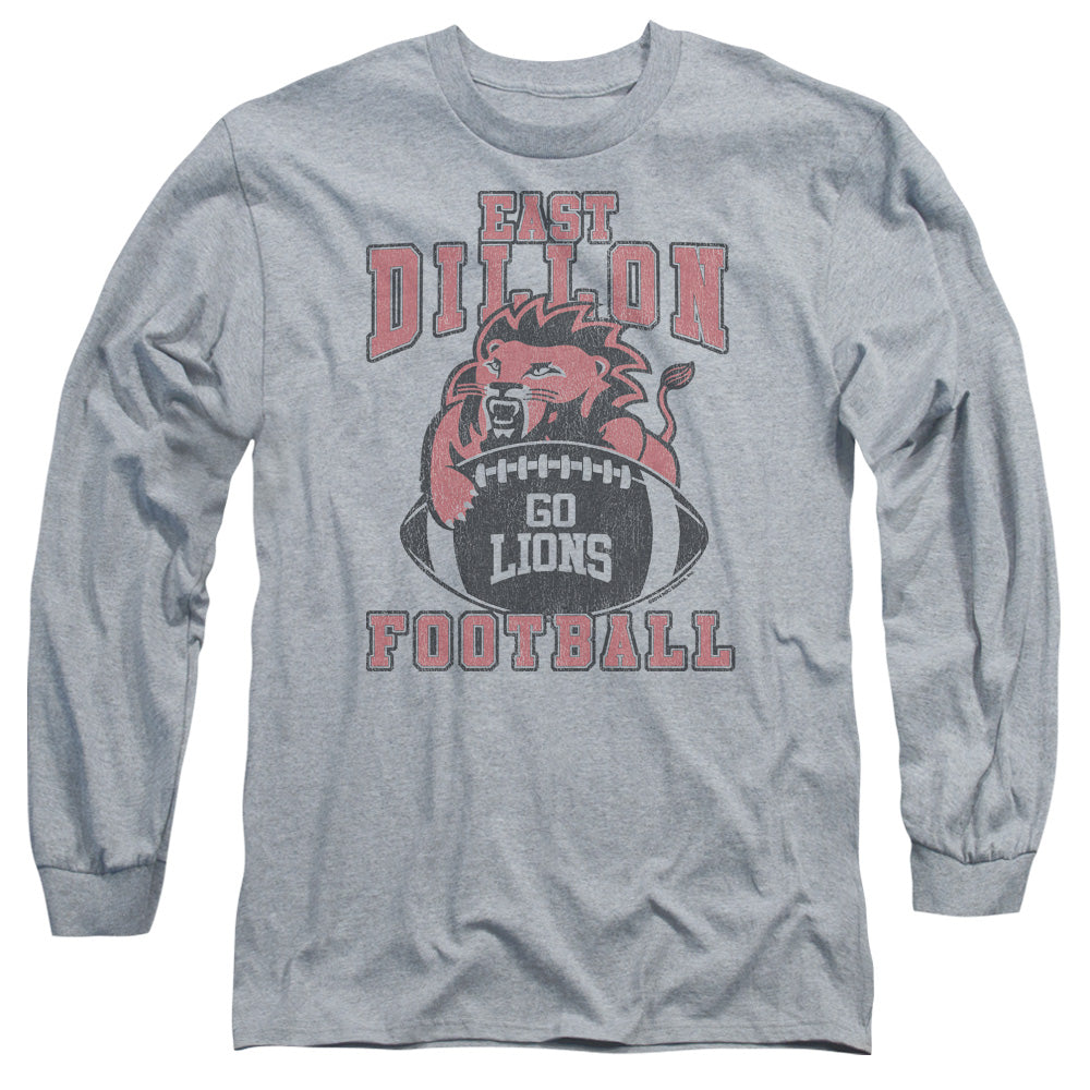 AN OFFCIALLY LICENSED FRIDAY NIGHT LIGHTS GO LIONS MEN'S LONG SLEEVE T-SHIRT ATHLETIC HEATHER