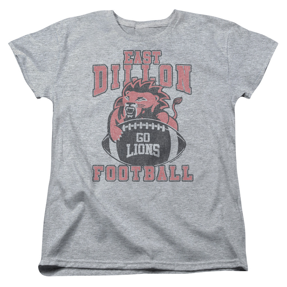 AN OFFCIALLY LICENSED FRIDAY NIGHT LIGHTS GO LIONS WOMEN'S REGULAR FIT T-SHIRT ATHLETIC HEATHER