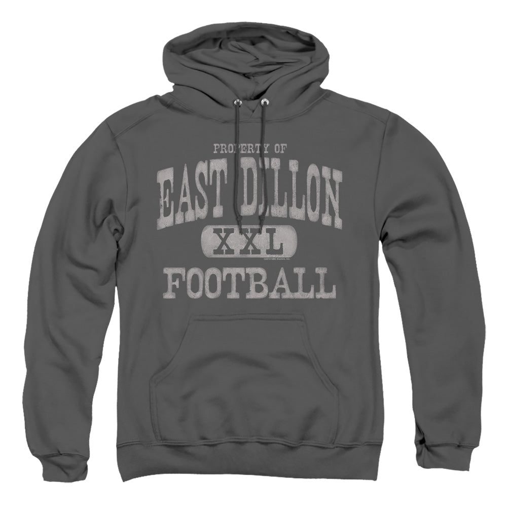 AN OFFCIALLY LICENSED FRIDAY NIGHT LIGHTS PROPERTY OF ADULT UNISEX PULLOVER HOODIE CHARCOAL