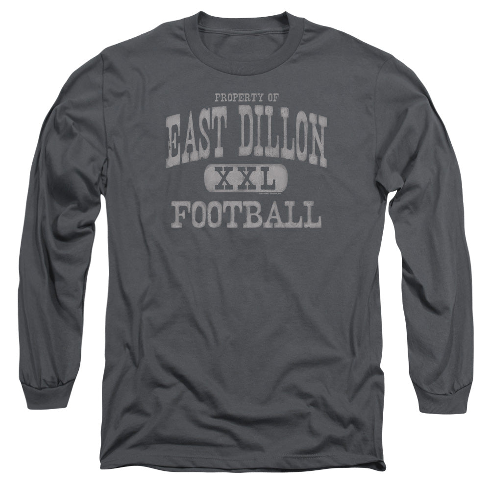 AN OFFCIALLY LICENSED FRIDAY NIGHT LIGHTS PROPERTY OF MEN'S LONG SLEEVE T-SHIRT CHARCOAL