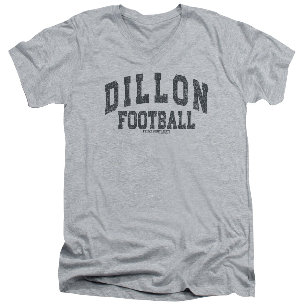 AN OFFCIALLY LICENSED FRIDAY NIGHT LIGHTS DILLION ARCH MEN'S V-NECK T-SHIRT ATHLETIC HEATHER