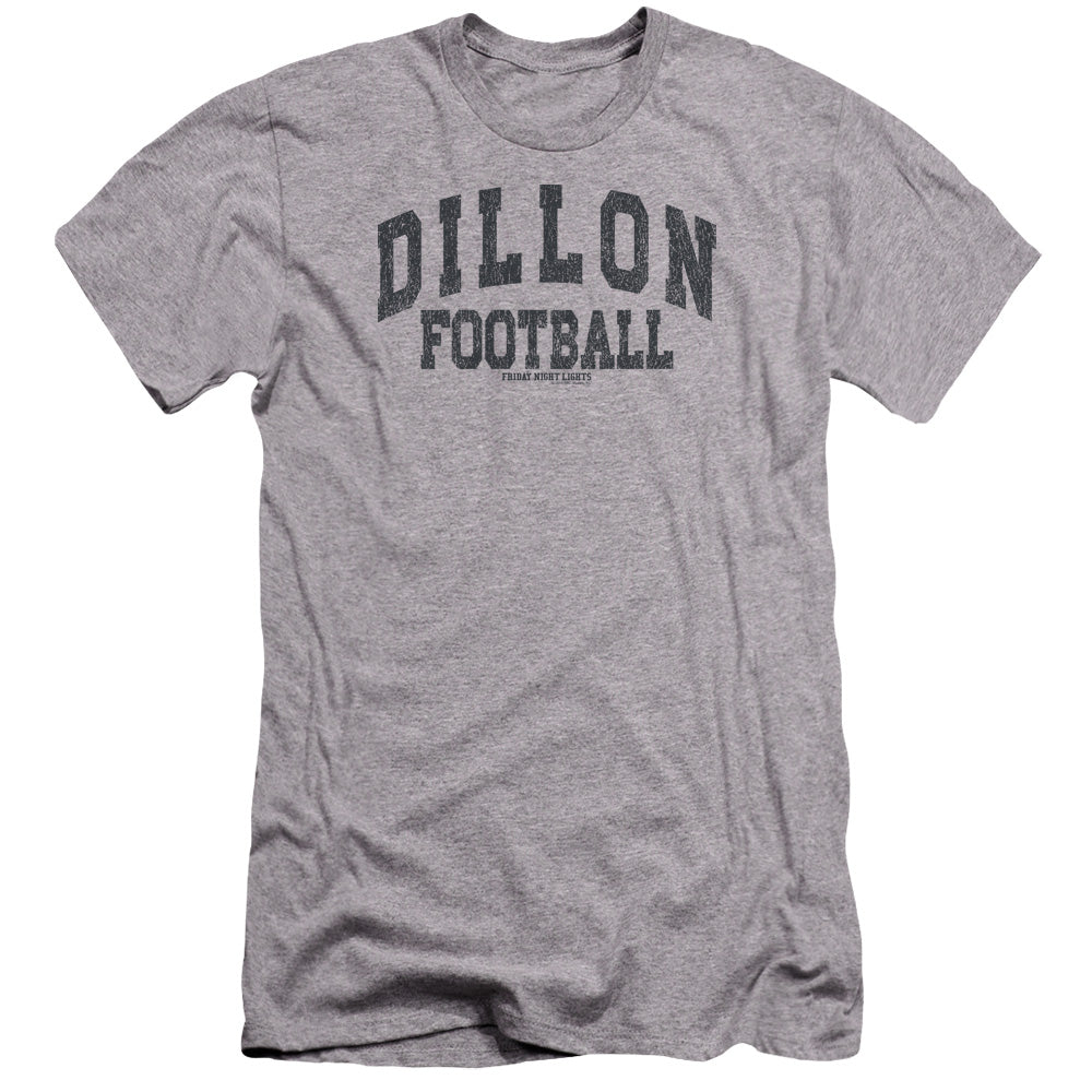 AN OFFCIALLY LICENSED FRIDAY NIGHT LIGHTS DILLION ARCH MEN'S PREMIUM SLIM FIT T-SHIRT ATHLETIC HEATHER