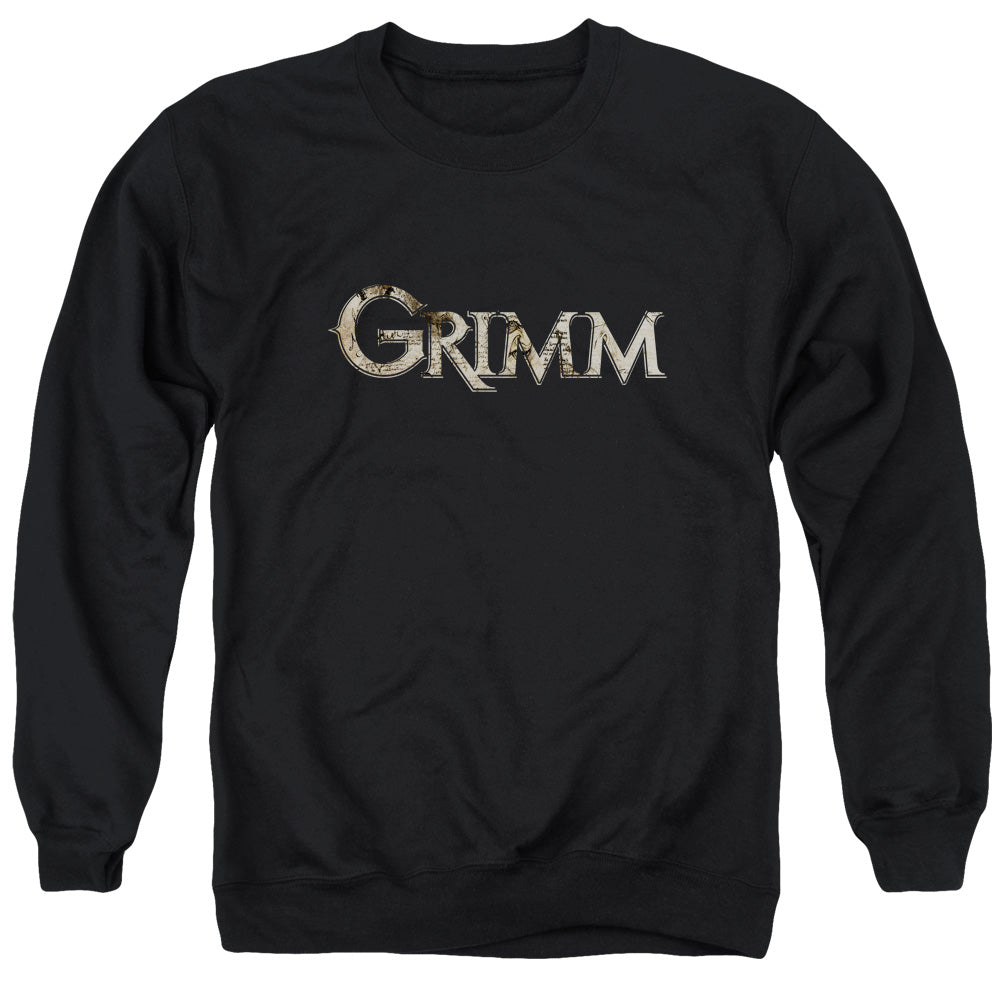 AN OFFCIALLY LICENSED GRIMM LOGO ADULT UNISEX CREWNECK SWEATSHIRT BLACK