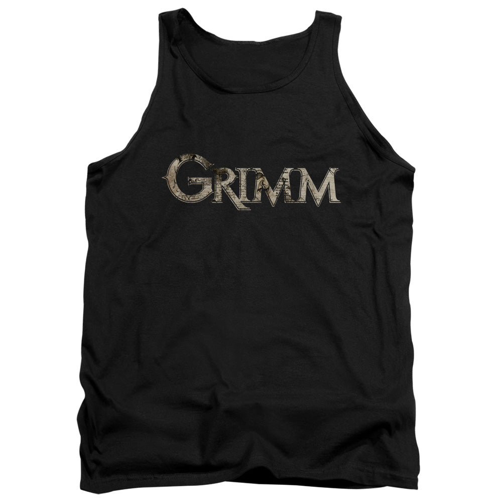 AN OFFCIALLY LICENSED GRIMM LOGO ADULT UNISEX TANK TOP BLACK