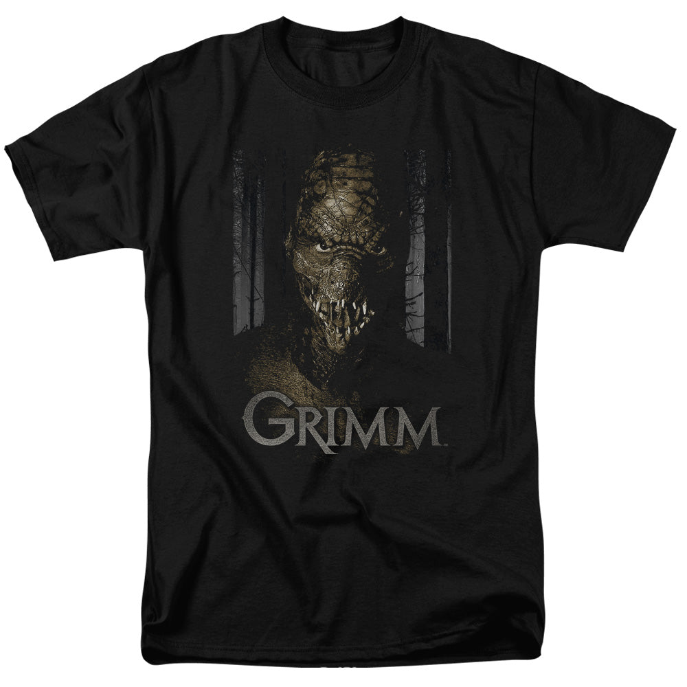 AN OFFCIALLY LICENSED GRIMM CHOMPERS MEN'S REGULAR FIT T-SHIRT BLACK