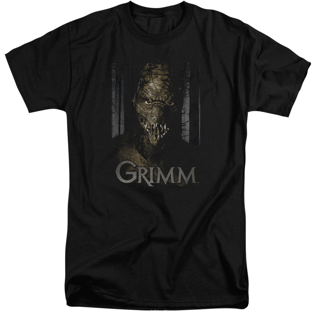 AN OFFCIALLY LICENSED GRIMM CHOMPERS MEN'S TALL FIT T-SHIRT BLACK