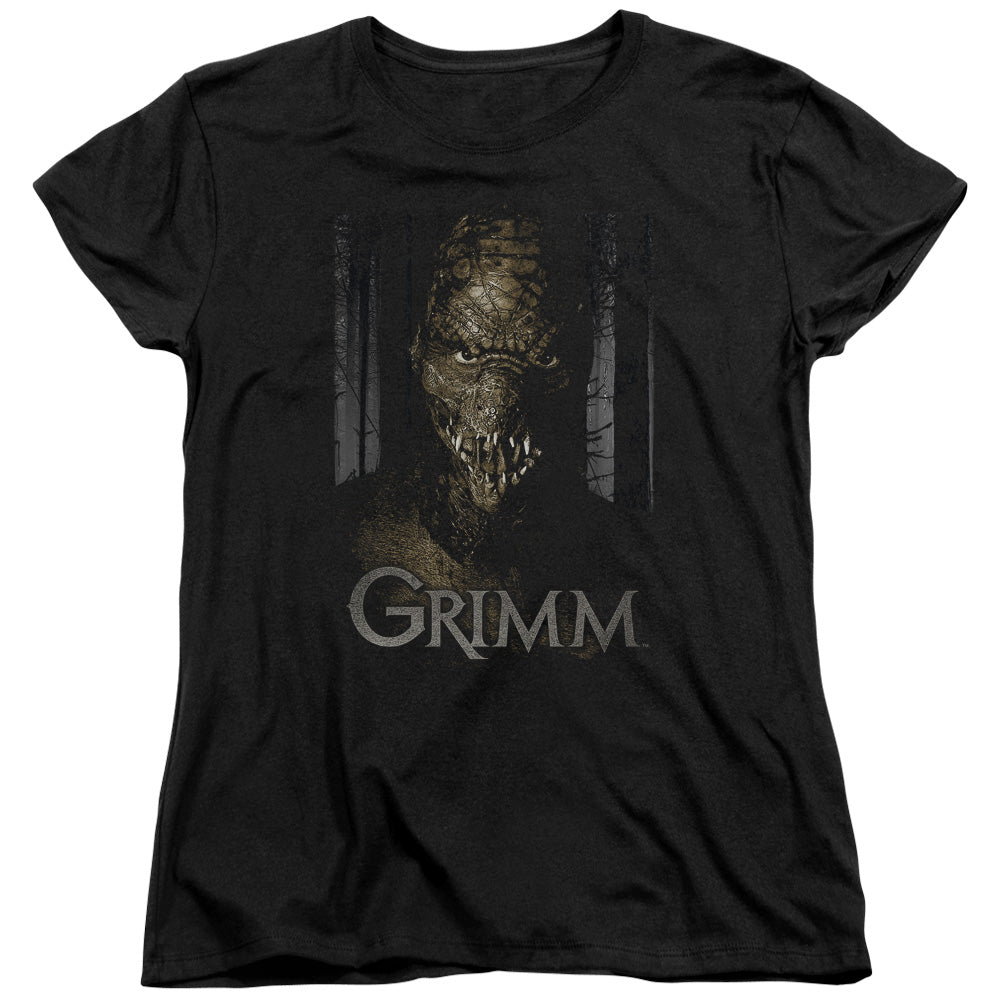 AN OFFCIALLY LICENSED GRIMM CHOMPERS WOMEN'S REGULAR FIT T-SHIRT BLACK