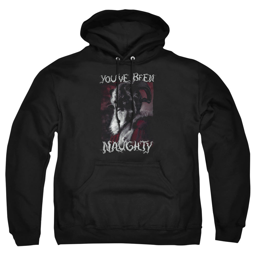 AN OFFCIALLY LICENSED GRIMM MERRY KRAMPUS ADULT UNISEX PULLOVER HOODIE BLACK