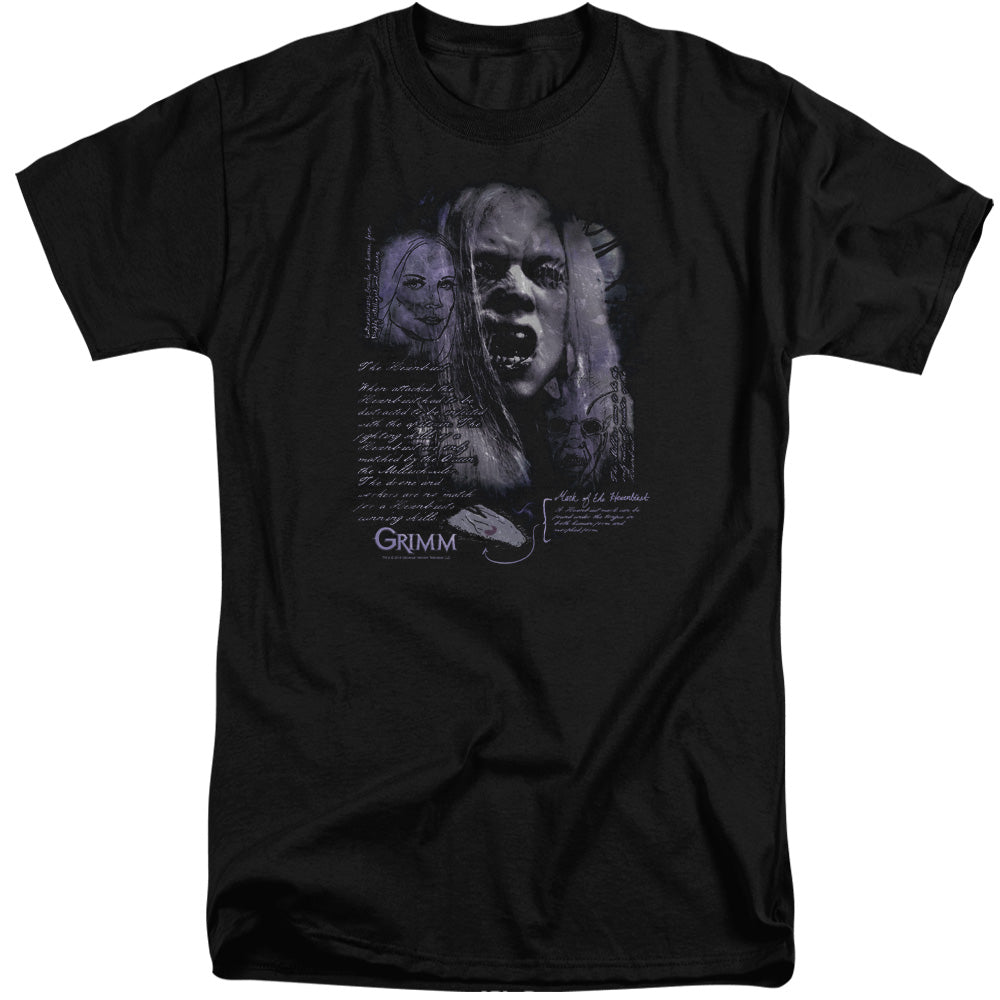 AN OFFCIALLY LICENSED GRIMM LADY HEXENBEAST MEN'S TALL FIT T-SHIRT BLACK