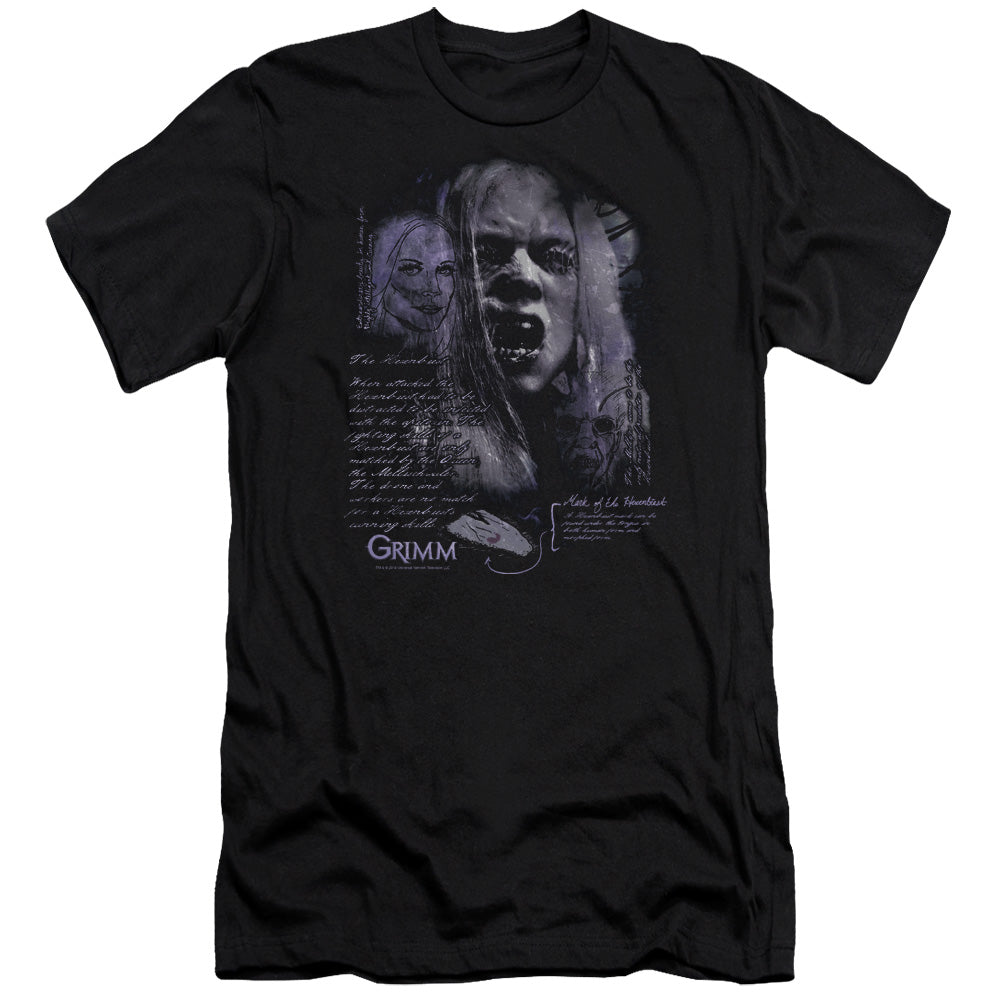 AN OFFCIALLY LICENSED GRIMM LADY HEXENBEAST MEN'S PREMIUM SLIM FIT T-SHIRT BLACK