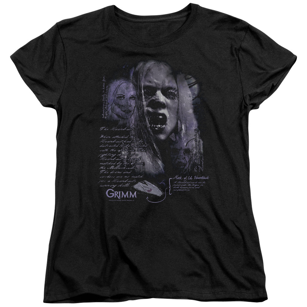 AN OFFCIALLY LICENSED GRIMM LADY HEXENBEAST WOMEN'S REGULAR FIT T-SHIRT BLACK