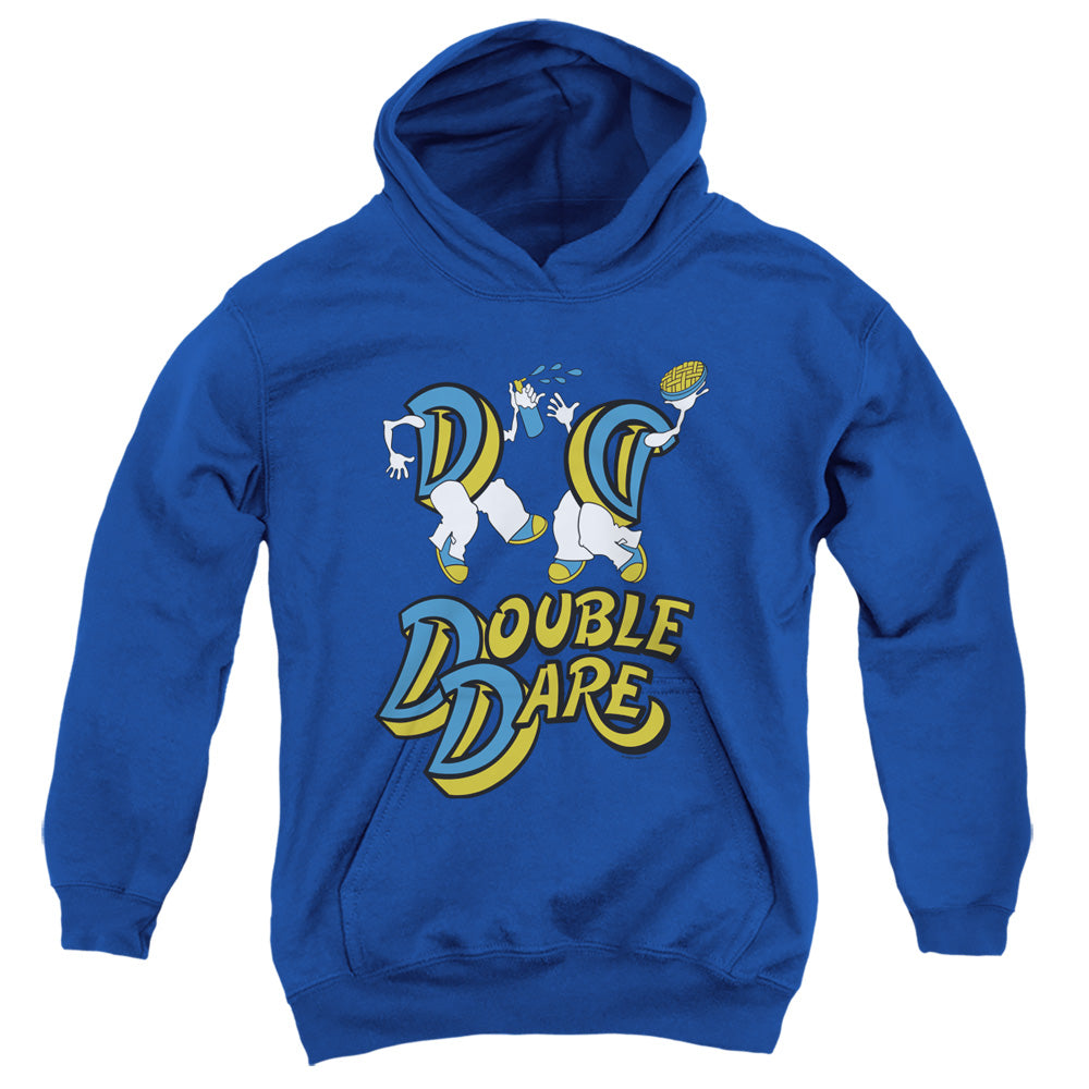 AN OFFCIALLY LICENSED DOUBLE DARE VINTAGE DOUBLE DARE LOGO YOUTH HOODIE ROYAL