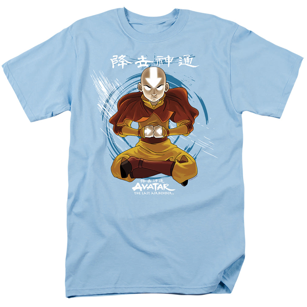 AN OFFCIALLY LICENSED AVATAR THE LAST AIRBENDER POWER OF AIR MEN'S REGULAR FIT T-SHIRT LIGHT BLUE