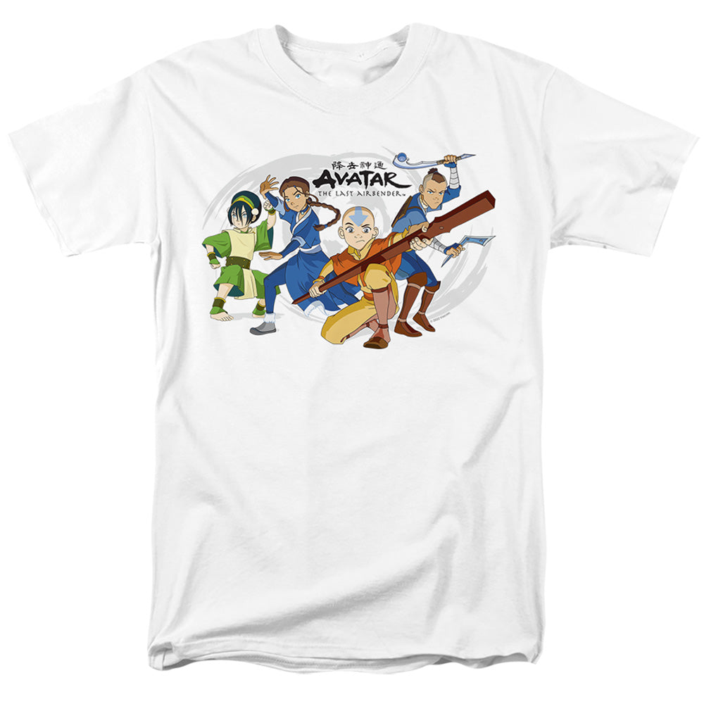 AN OFFCIALLY LICENSED AVATAR THE LAST AIRBENDER AVATARS GROUP MEN'S REGULAR FIT T-SHIRT WHITE