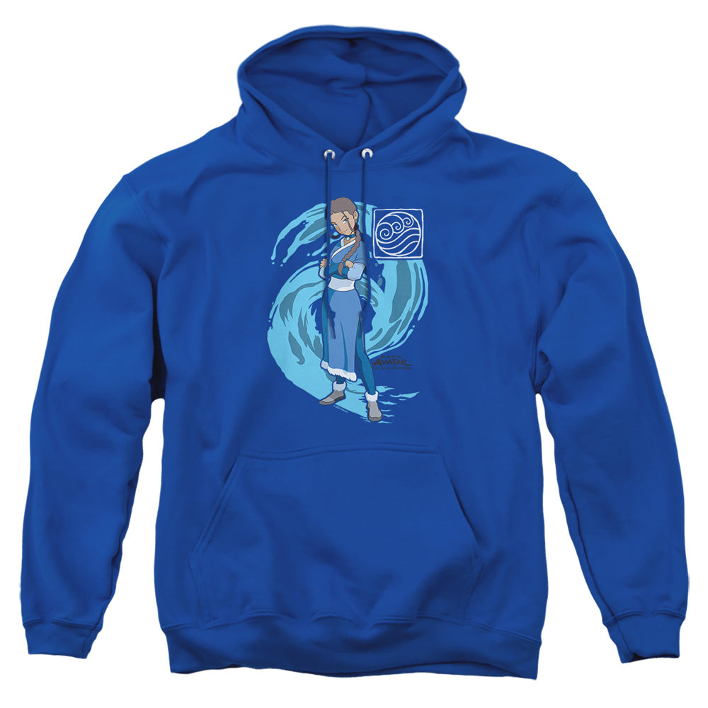AN OFFCIALLY LICENSED AVATAR THE LAST AIRBENDER KATARA WATER WAVE ADULT UNISEX PULLOVER HOODIE ROYAL