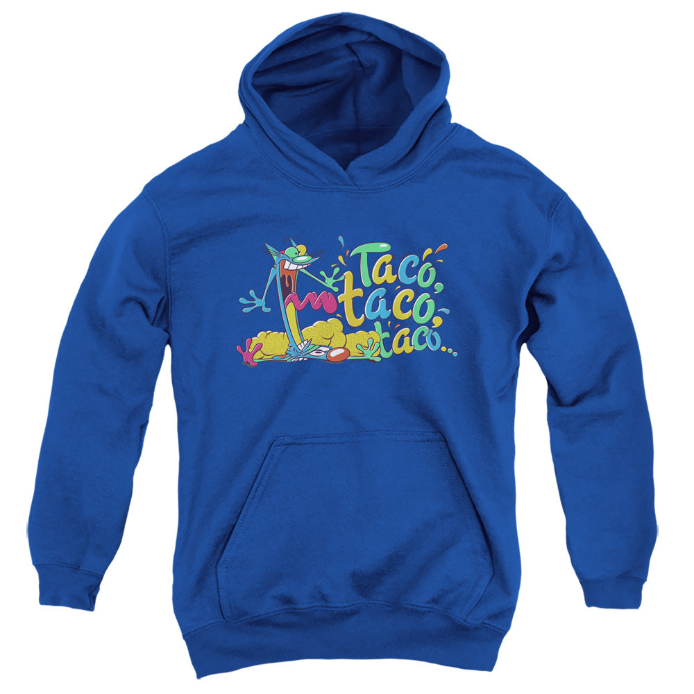 AN OFFCIALLY LICENSED CATDOG TACO TACO TACO YOUTH HOODIE ROYAL
