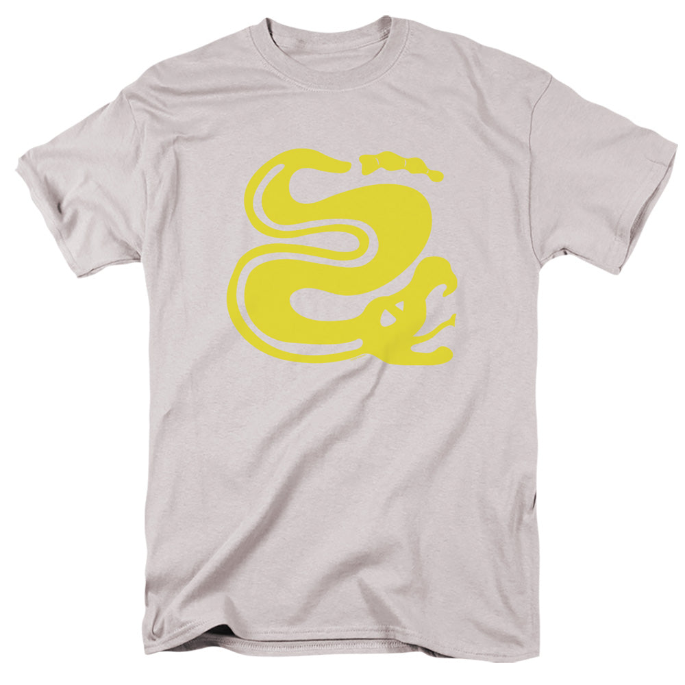 AN OFFCIALLY LICENSED LEGENDS OF THE HIDDEN TEMPLE SILVER SNAKES MEN'S REGULAR FIT T-SHIRT SILVER