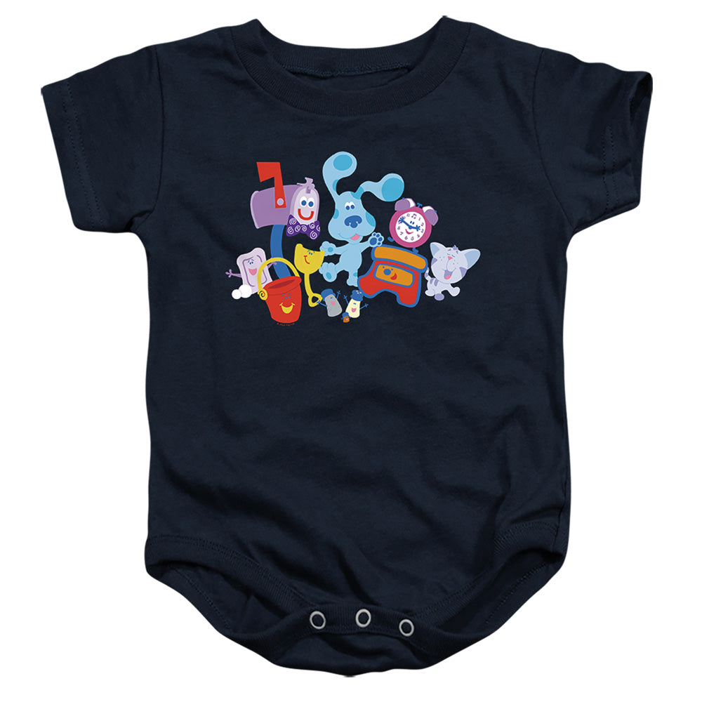AN OFFCIALLY LICENSED BLUES CLUES CHARACTERS BABY BODYSUIT NAVY