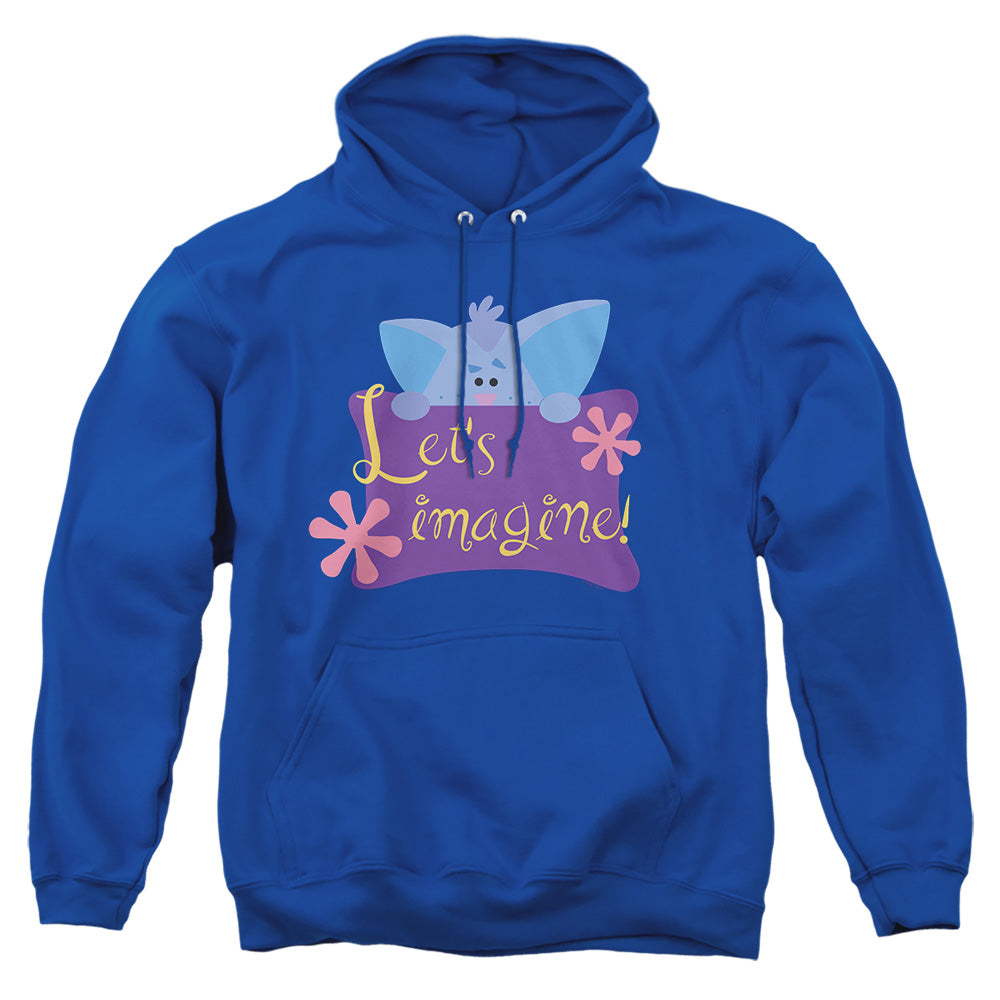 AN OFFCIALLY LICENSED BLUE’S CLUES (CLASSIC) LET’S IMAGINE! ADULT UNISEX PULLOVER HOODIE ROYAL