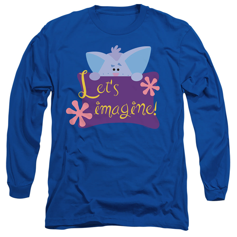 AN OFFCIALLY LICENSED BLUE’S CLUES (CLASSIC) LET’S IMAGINE! MEN'S LONG SLEEVE T-SHIRT ROYAL