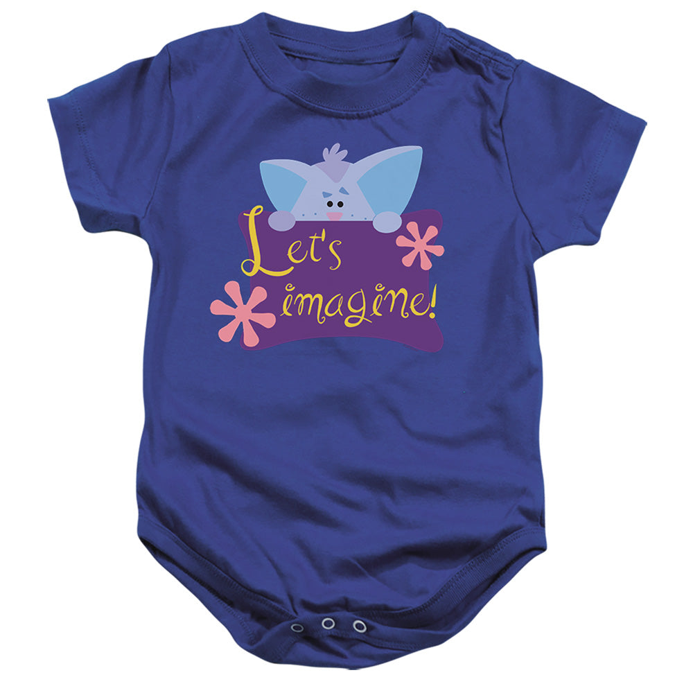 AN OFFCIALLY LICENSED BLUE’S CLUES (CLASSIC) LET’S IMAGINE! BABY BODYSUIT ROYAL