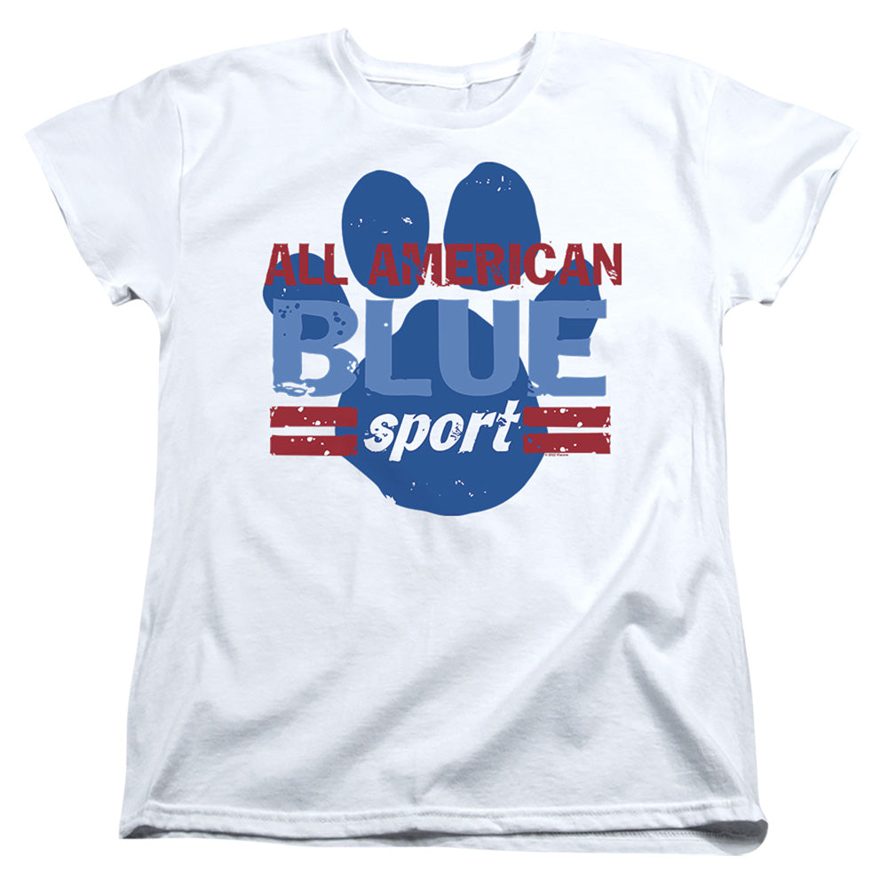 AN OFFCIALLY LICENSED BLUE’S CLUES (CLASSIC) ALL AMERICAN SPORT WOMEN'S REGULAR FIT T-SHIRT WHITE