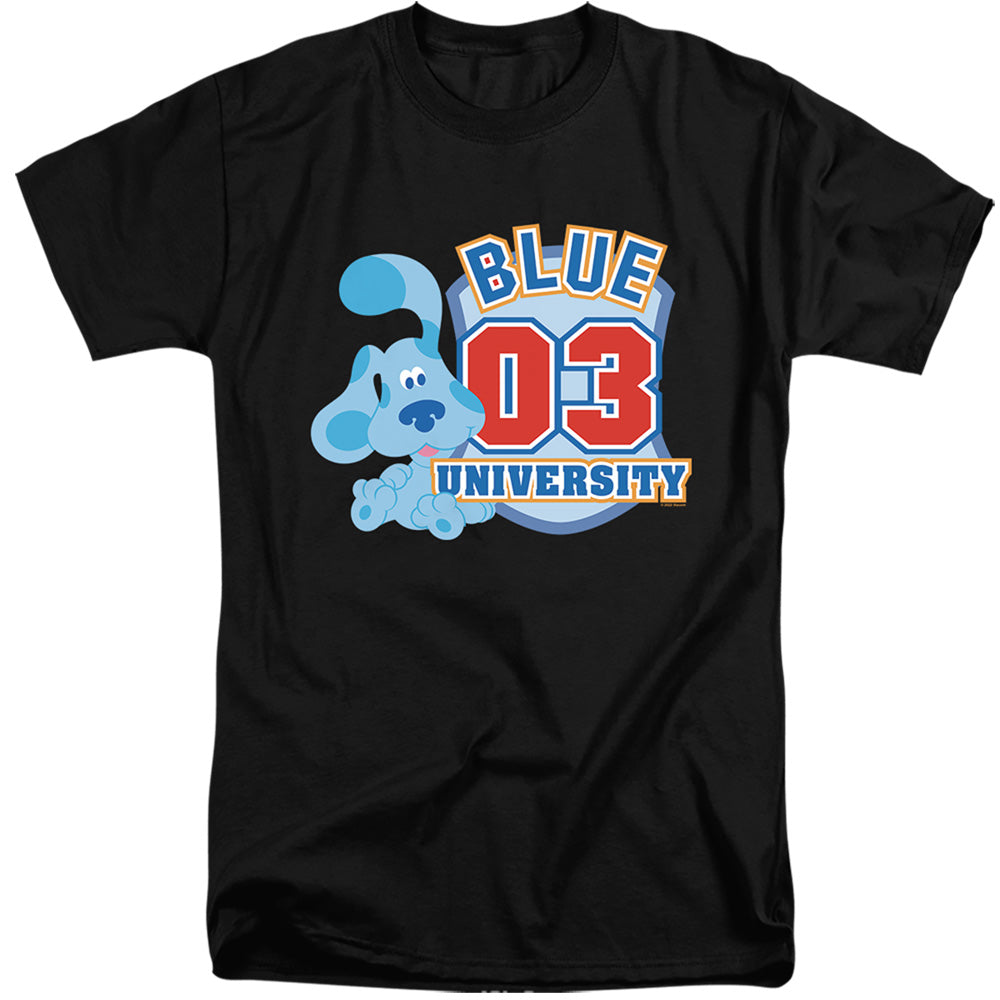 AN OFFCIALLY LICENSED BLUE’S CLUES (CLASSIC) UNIVERSITY MEN'S TALL FIT T-SHIRT BLACK